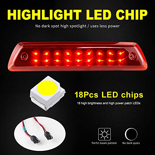 Luz Led De Travagem De Alta Travagem Luz De Cauda De Terceira Travagem Para Ford F-150 2009-2014 Par