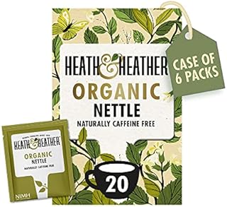 Heath & Heather Nettle Teabags (6 Packs of 50, Total 300) Caffeine-Free Herbal Tea Infusions