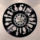 Peinture en Direct Art Mural Horloge Murale Peinture Disque Vinyle Horloge Murale Artiste décoration Horloge Murale Montre Cadeau au Peintre