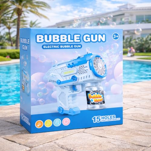 Goyal's Electric Bubble Gun for Kids 3+ Blue - Image 4
