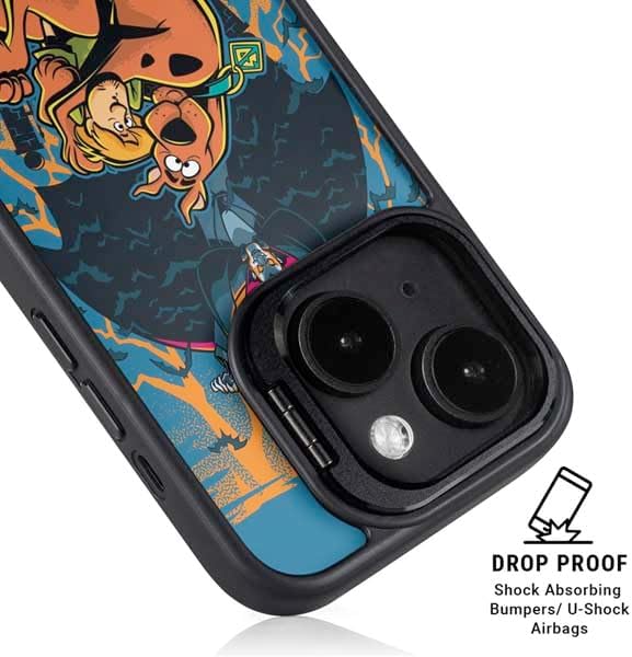 Skinit Kickstand Phone Case Compatible with iPhone 14 - Officially Licensed Scooby Doo Beware of Dracula Design