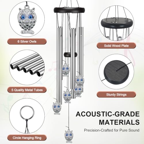 Image of Virekm Small Wind Chimes, House Warming Gifts for Women, New Home Gift Men