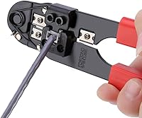 Vista 6 de Herramienta de crimpado de red, crimpadora modular, kit de herramientas de alambre de red de alta seguridad, cables de red de corte y tira El mejor