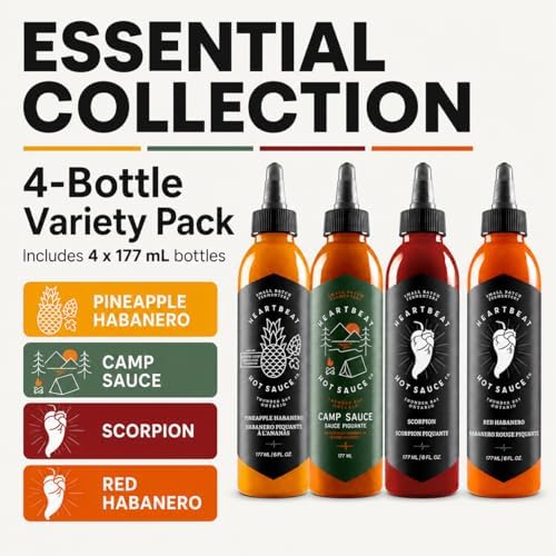 Heartbeat Hot Sauce Essential Collection, 4 x 177 mL, Mixed Flavour Set — view 2
