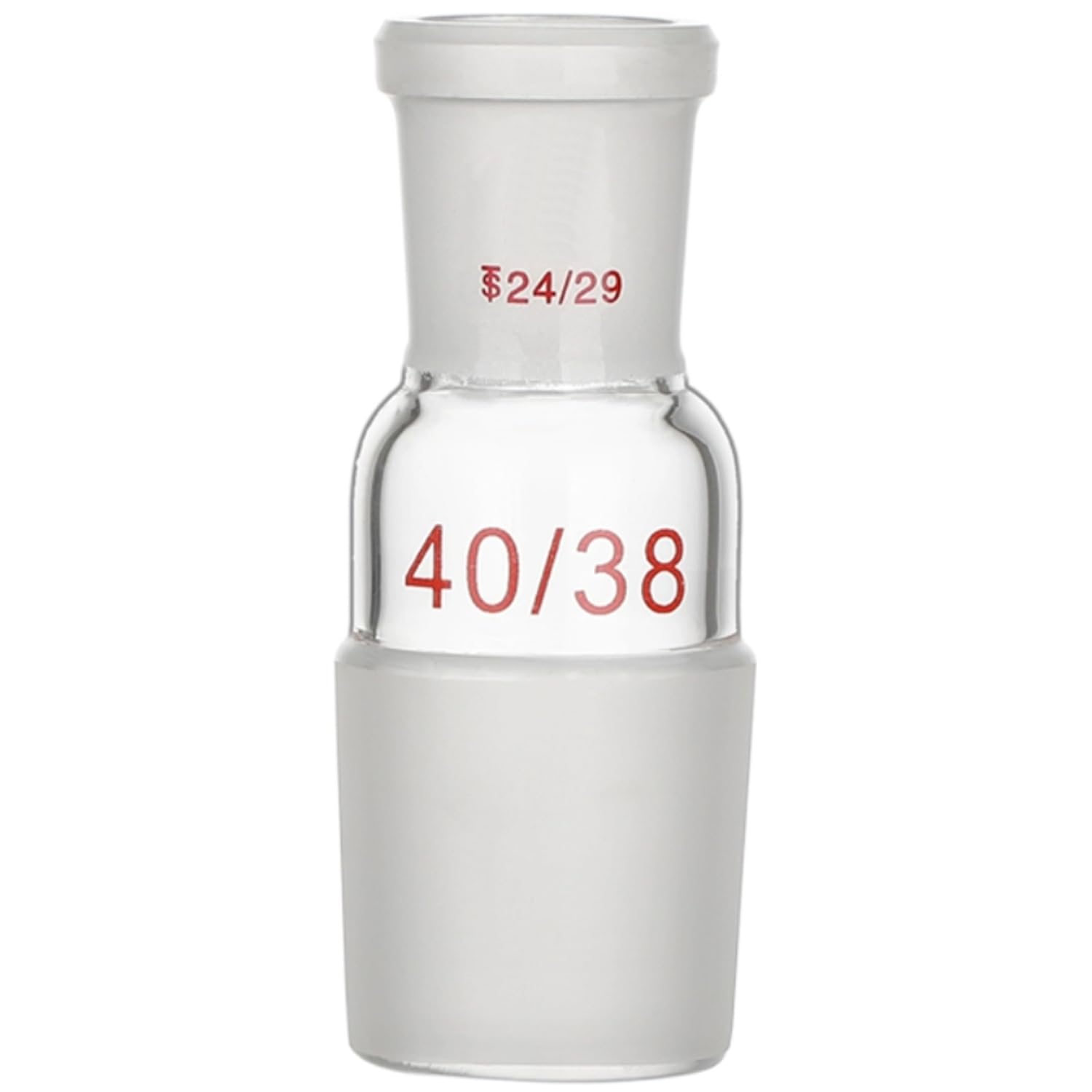 Laboratoire Borosilicate verre droit adaptateur verrerie réduisant l'adaptateur de connexion pour ponter différentes tailles de joints (24/29 to 40/38)