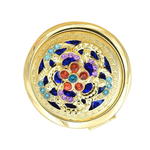 YIPFEN 1 Pcs Specchietto da Borsa con Ingrandimento Specchio per Make-up Specchio da Viaggio Specchio Pieghevole per Borsetta Specchio Rotondo per Uomo e Donna