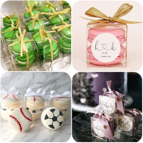 Boîtes transparentes de 5,1 cm anti-écrasement pour petits macarons