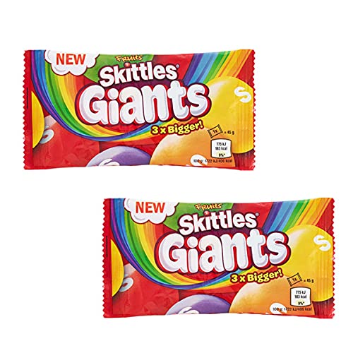2 x Skittles Giants Fruit Sweets 45g (3 x Bigger!) - image 1