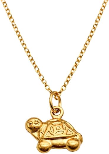 Heeraya Gold Plated Turtle Pendant Necklace for Women, Cute Minimal Charm, Daily Wear Elegant Jewellery Gift