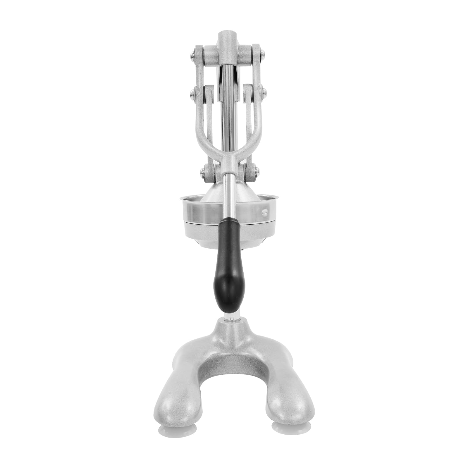 Saftpresse, U-förmige Manueller Entsafter aus Edelstahl, 19 x 25cm Handpressen-Entsafter mit Hebel, Kann in Getränkeladen, Obstläden, Heimküchen, Saftverkäufern (Silber)