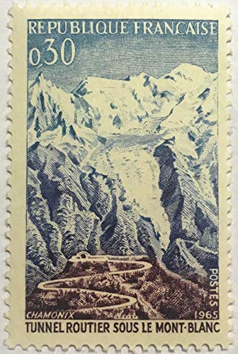 France 1965. Timbre de Collection Neuf Authentique No 1454. Monuments : Tunnel Mont Blanc