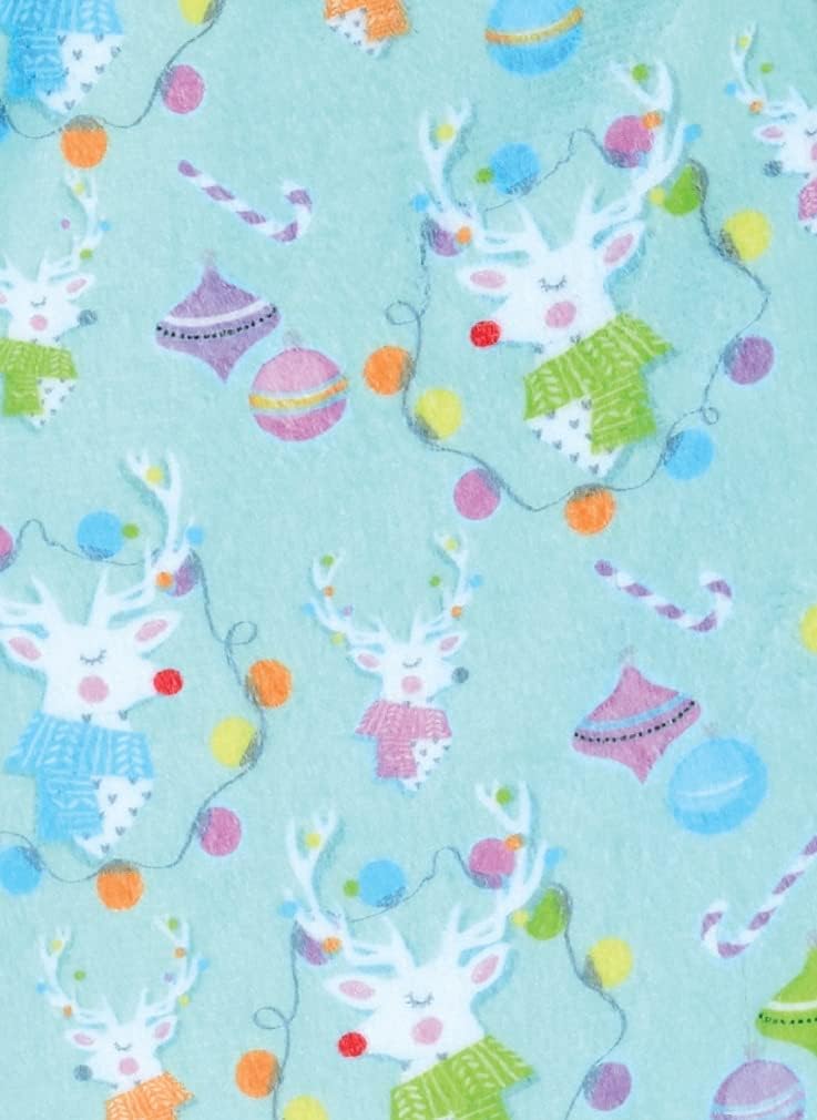 iscream Big Girls Silky Soft Plush Fun Print Fleece Pants - Holiday Twinkle Collection