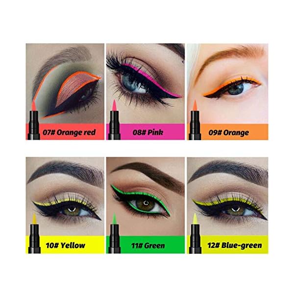 Ownest-12-Colors-Liquid-Eyeliner-SetMatte-Liquid-Eyeliner-Colorful-Eye-Liner-Pen-Neon-Eyeliner-MakeupWaterproof-Smudge-Proof-Smooth-Eyeliner-Pen Ownest 12 Colors Liquid Eyeliner Set, Matte Liquid Eyeliner Colorful Eye Liner Pen Neon Eyeliner Makeup,Waterproof Smudge-Proof Smooth Eyeliner Pen