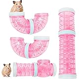 ★【Divertido Tubo Para Mascotas】 Estos túneles y tubos para hámster son expandibles y están diseñados para conectarse a otros hábitats, creando un espacio de vida ilimitado para su mascota, hámster, jerbo o rata.