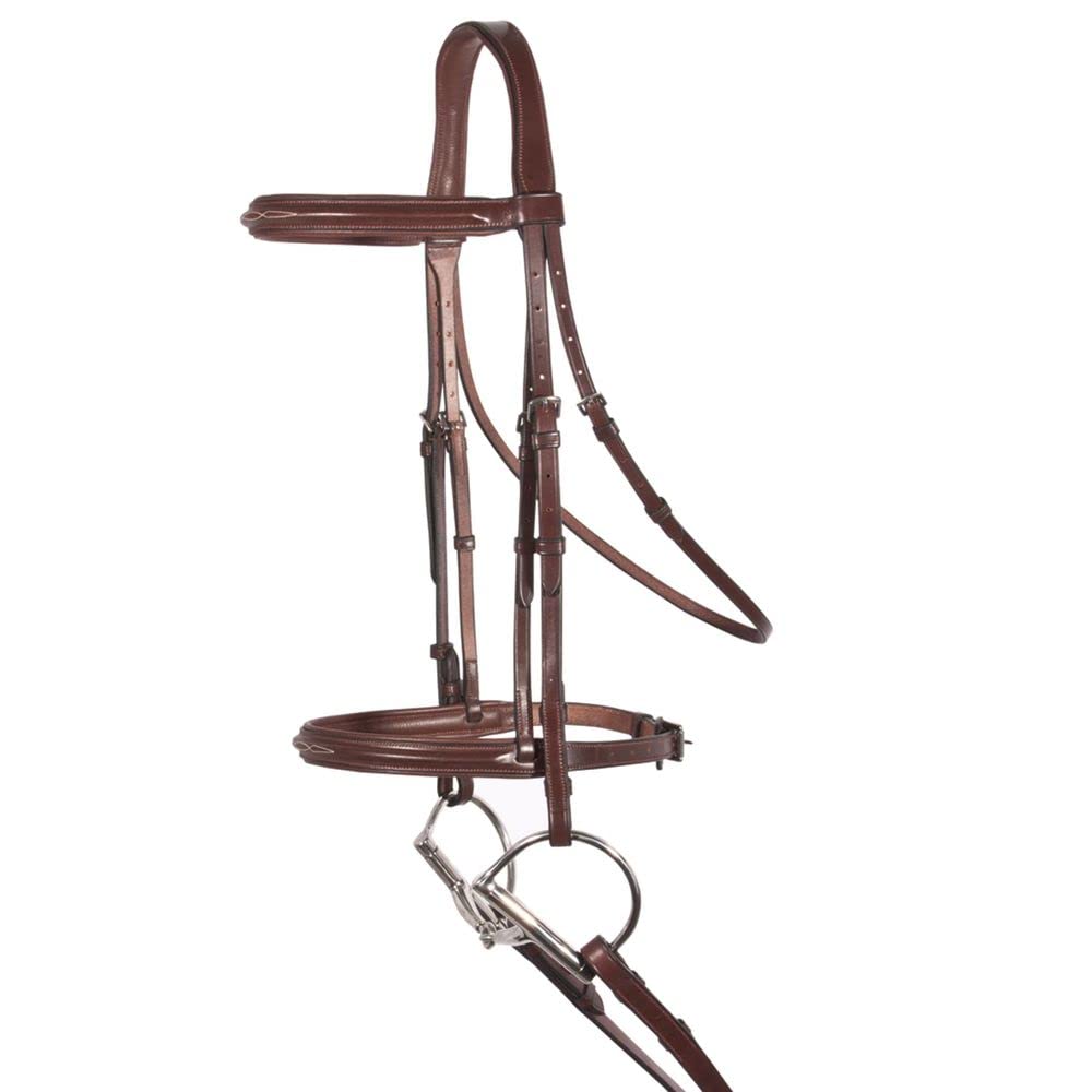 Joseph Sterling Pro Series Classic Hunter Bridle for Horses | Size Full Size | Color Chestnut |Superior Comfort for Your Horse | Finest Sedgwick Leather | English Tradition Craftsmanship