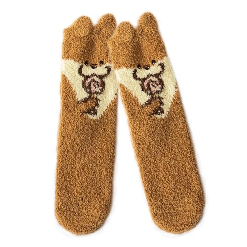 Image of Benefeet Sox Cute Fuzzy Socks for Women Girls - Fluffy Cozy Warm Winter Funny Animal Slipper Plush Sleeping Socks