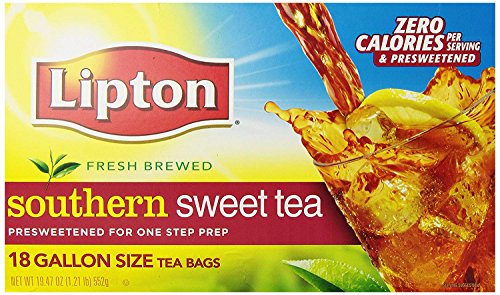 Lipton Southern Sweet Tea, Gallon-Size Tea Bags, 18-Count