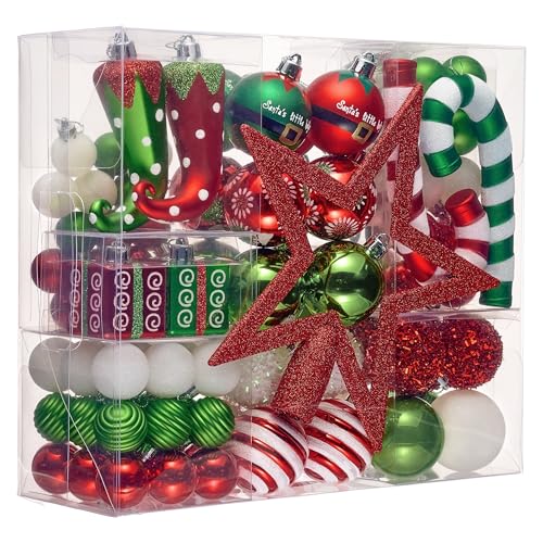 Victor's Workshop Weihnachtskugeln 100tlg. Plastik Christbaumkugeln...