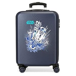 Star Wars Droids cabinetas, blauw, 38 x 55 x 20 cm, stijve ABS-combinatiesluiting aan de zijkant, 34 kg, 4 dubbele wielen, handbagage.