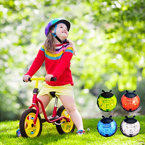 image for INWISH Kids Ladybug Bike Spoke Lights, 4 Pack Front and Back Bicycle W