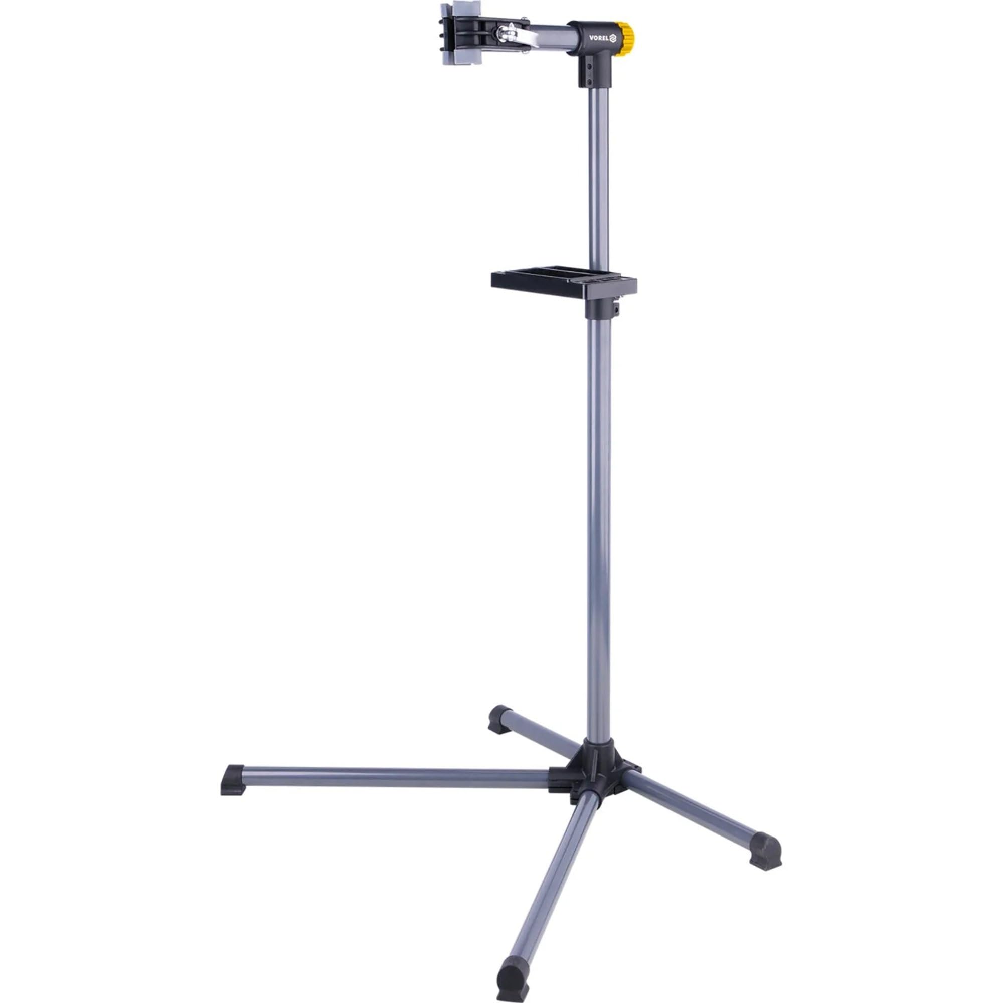 Fahrradmontageständer Reparaturständer Präsentationsständer Ausstellungsständer mit Werkzeugablage klappbar & höhenverstellbar 105-145 cm