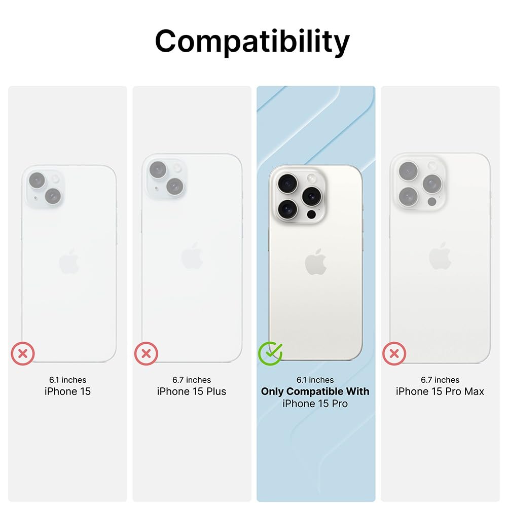 Catalyst Protector de pantalla de cristal templado iPhone 15 Pro/iPhone 15