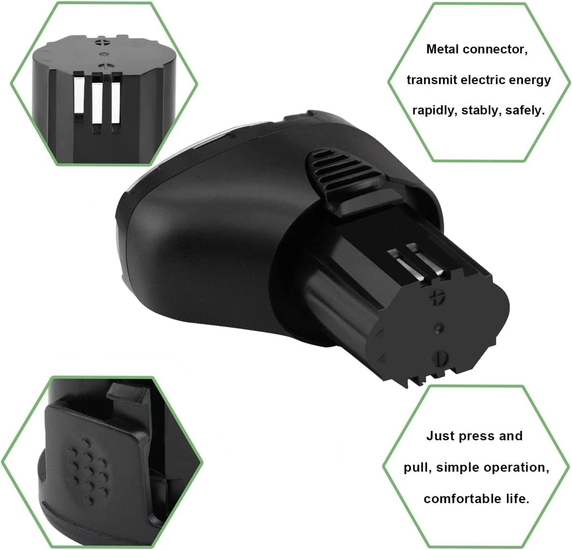 Hanaix 10.8V 3.0Ah Battery Compatible with Dremel 855-02 855-01 8000-01 8001-01 8001-02 Li-ion Replacement for Dremel 10.8v Battery