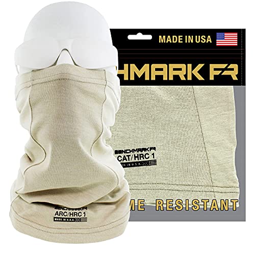 Benchmark Fr Flame Resistant Face Mask Neck Gaiter - Cat1 (Plain Face Gaiter - Beige) #TOP1