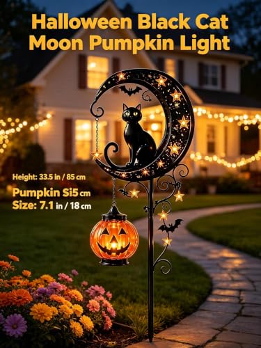 ChayWillow Halloween Moon Pumpkin Solar Stake Light - image 2