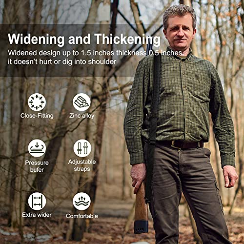 Soma Rifle Sling Paracord Gun Sling Adjustable Shotgun Sling With Swivels For Outdoor Hunting (Black) #TOP4