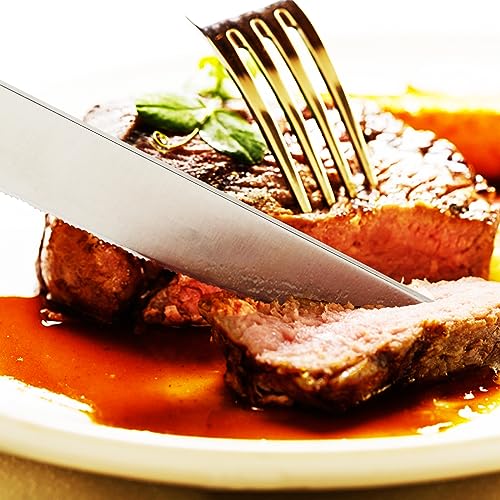 Pleafind Lot de 8 couteaux à steak, couteaux à steak tranchants avec lame dentelée, couteaux à steak en acier inoxydable, couteaux à pizza, couteaux de table, couteaux à steak, couverts à steak, set – vue 7