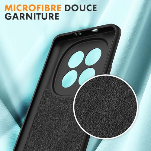 Image of DIZORO Compatible with Mi Redmi Note 15 5G Back Cover with Upgraded Square Edges for Camera Protection Shockproof Flexible Matte Liquid Silicone Mobile Phone Case (Black)
