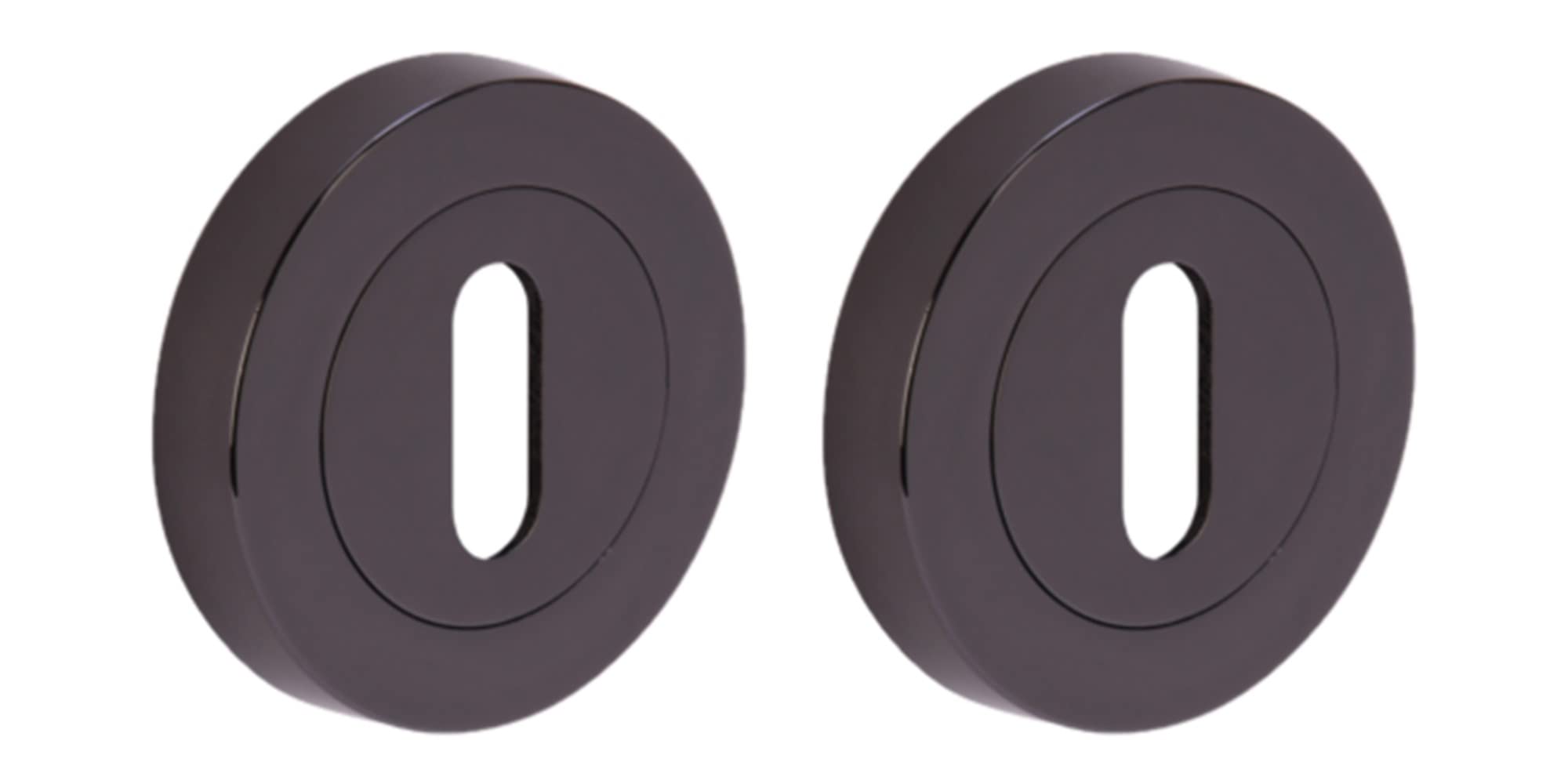 Hunta Black Nickel Handlezone® 2 Pack Keyhole Door Lock Escutcheon Covers