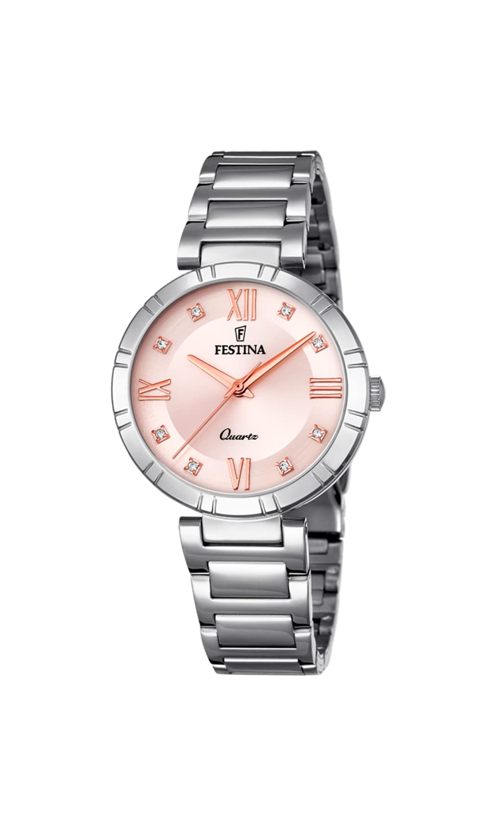 Festina Reloj Mujer Analógico de Acero Inoxidable 316l Plateado