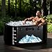 Cold Plunge Tub, 142 Gallon, 1 Horsepower, Heavy-Duty Ice Bath Tub for Athletes with Hot & Cold, Portable Inflatable Plunge Chiller with Water Treatment Kit, Immersion Therapy, WiFi (Black, Only Tub)