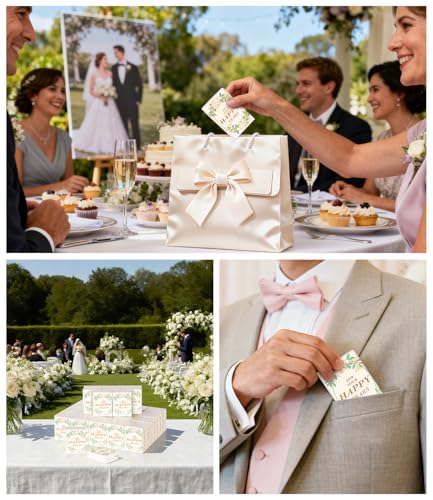 DegMongee 100 Pack Happy Tears Tissues Packs for Wedding, 4 Ply Wedding Tissues for Guests, 700 Sheets Individual Travel Facial Tissue Packs For Your Happy Tears — view 5