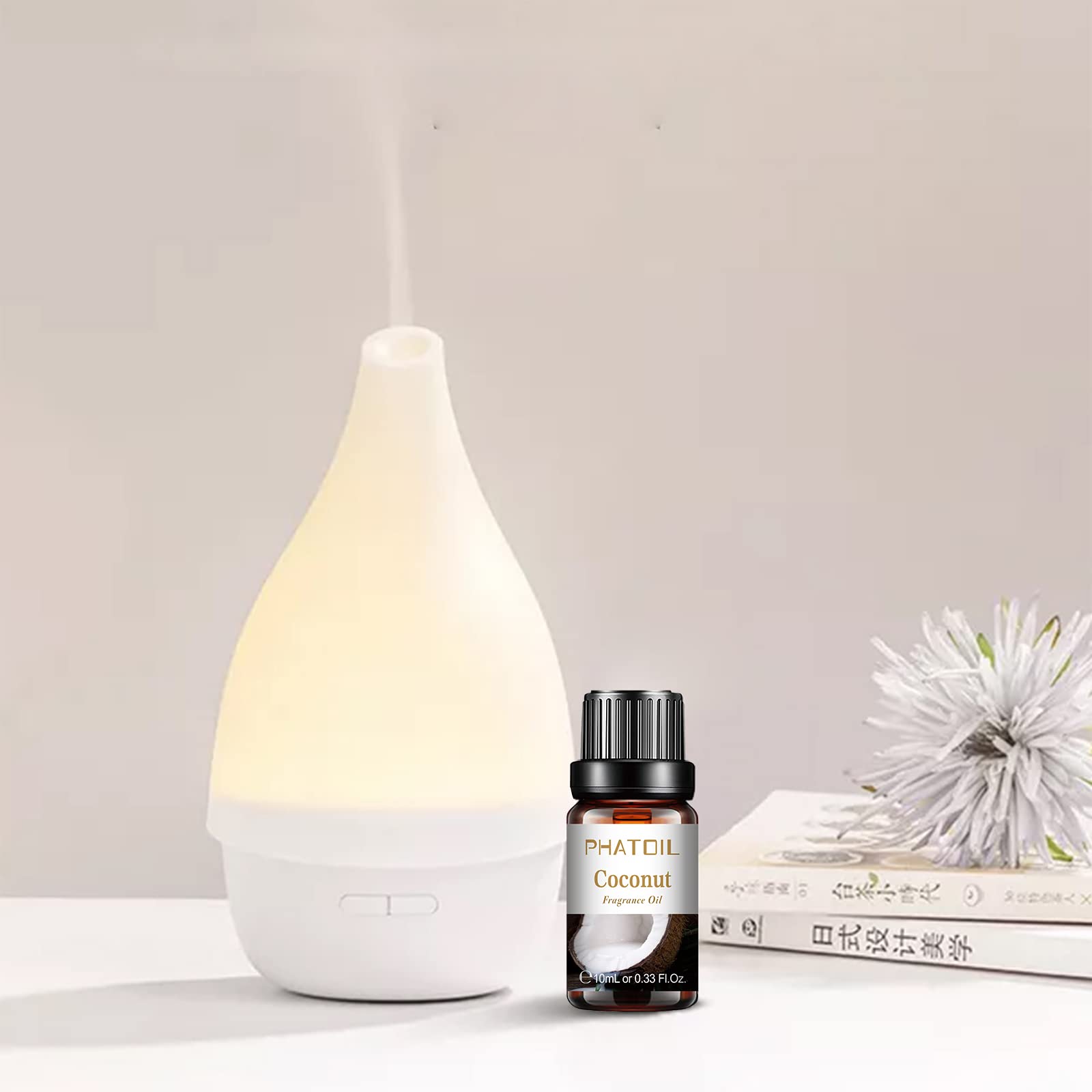 PHATOIL Set di Olio Essenziale Di Frutta Del Diffusore Di Fenoli 10 X 10 Ml, Oli Essenziali Di Aromaterapia Lime Mela Mango Frutto Della Passione Fragola Anguria Ciliegia Cocco Limone Arancia Dolce