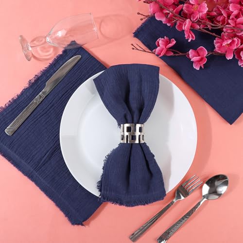 Servilletas de tela de algodón absorbentes y lavables que decoran tu mesa formal 7