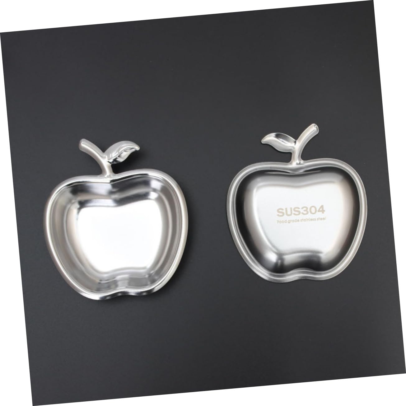 Cabilock 6 Piezas Plato De Puré De Manzana Platos Para Condimentos Plato Para Condimentos Platos De Aperitivos Platos Para Mojar Plato De Salsa De Acero Inoxidable Vajilla De Acero