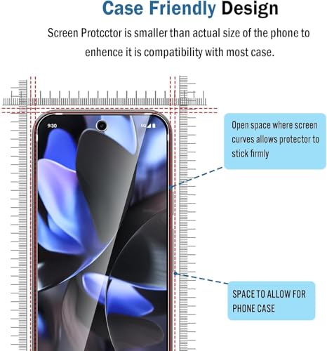 Image of Uyiton SHILD (Pack of 2) Tempered Glass Screen Protector for Google Pixel 9 / Pixel 9 Pro (6.3-inch) | 9H Hardness | 100% Fingerprint Unlock | HD Clarity | Easy Installation | Scratch Resistant