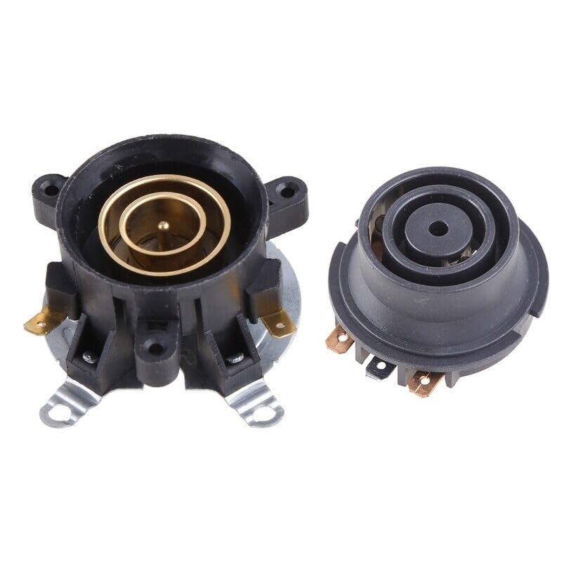 ERH INDIA 1 Set Electric Kettle Thermostat and Socket 13A 250V AC Temperature Control Male and Female Socket Set of Combo for Repair or Replacement