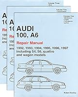 Audi 100, A6 : Official Factory Repair Manual 1992-1997:Including S4, S6, Quattro and Wagon Models (3 volume set) 0837603749 Book Cover