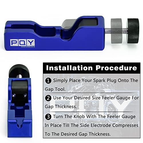 Image of Universal Spark Plug Gap Tool, Spark Plug Gapper Gapping Tool Adjuster for Most 10mm 12mm 14mm 16mm Sparkplug Blue