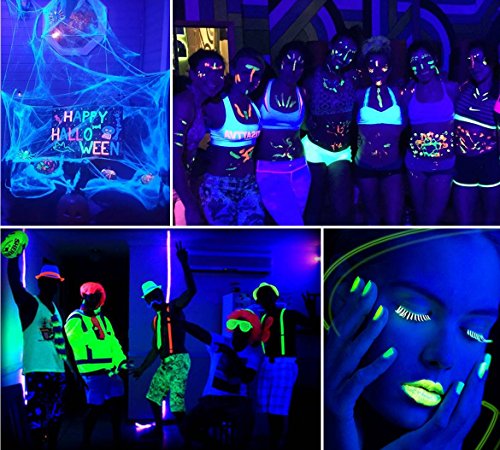 Image of 20W UV LED Black Light, HouLight High Power LED Blacklight IP65-Waterproof for Blacklight Party Supplies, Neon Glow, Glow in The Dark (Uv Led Wide Flood Light, 20 Watts 2-Pack)
