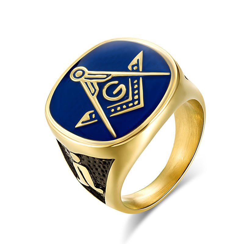 Masonic Ring for Men S925 Sterling Silver Freemason Masonic Rings Silver Freemason Ring Gift for Men Father’s Day2