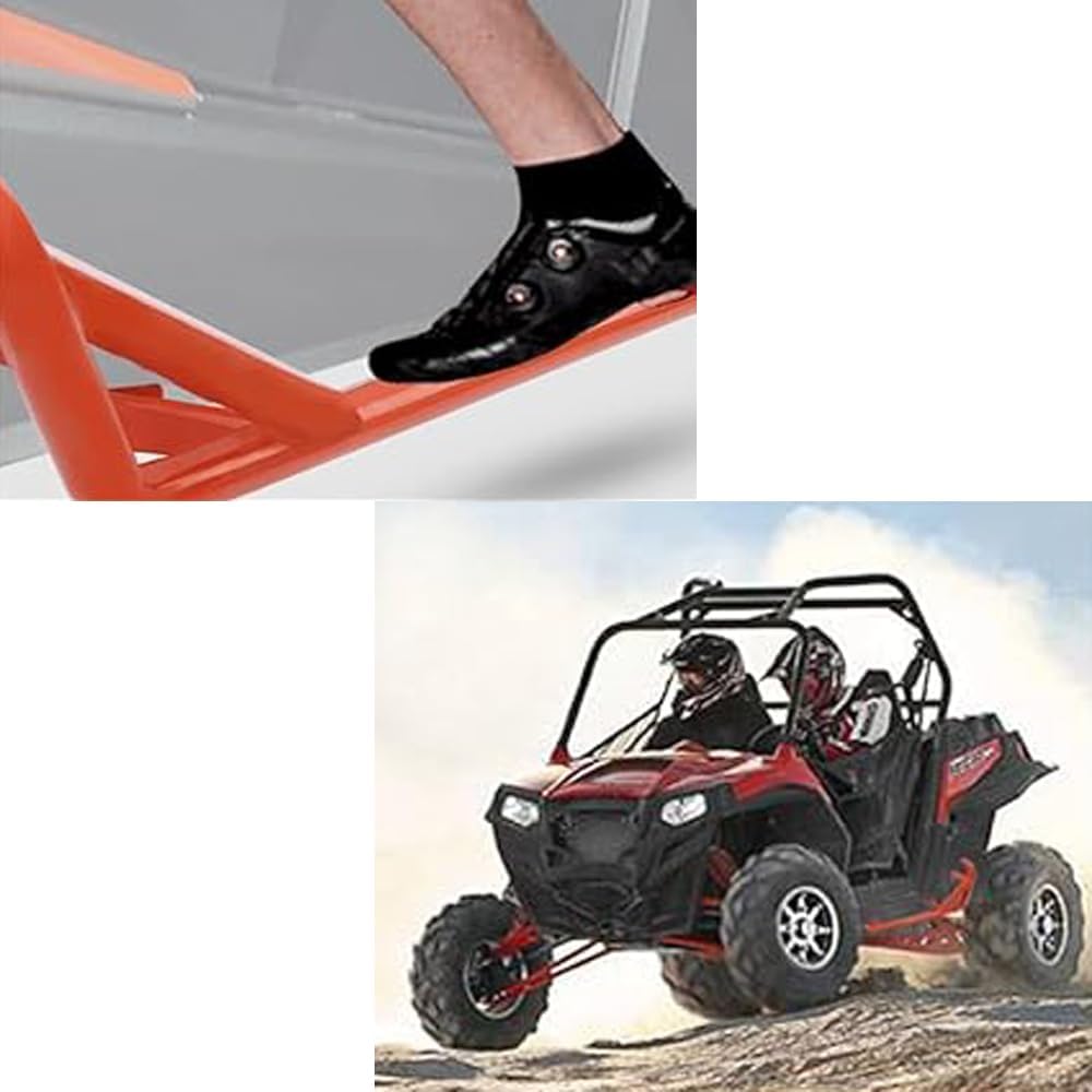WRLWYRZR Nerf Bars Rock Sliders -Orange Side Step Tree Kickers | Fits 2014-2023 Polaris RZR 900 Trail, 900S, 1000S, 1000XP, Turbo (Orange)