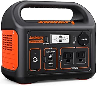 Jackery Portable Power Station Explorer 300, 293Wh Backup Lithium Battery, 110V/300W Pure Sine Wave AC Outlet, Solar Generator (Solar Panel Not Included) for Outdoors Camping Travel Hunting Blackout