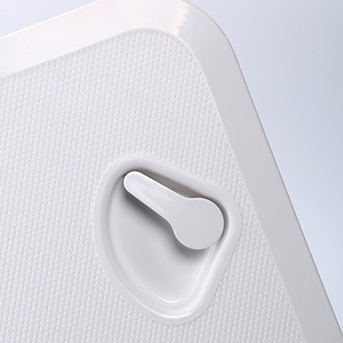 Amarine Made Boat Hatch 24" X 14", 180 Degree Lid Hinge Boat Deck Hatch, Marine Hatch With Non Slip Surface, Durable Construction Boat Access Hatch & Lid, Weatherproof And Easy To Install, White #TOP7