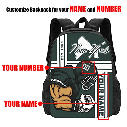 Custom Shoulder New York Backpack Personalized Any Name Number 17 Inch Large Capacity Laptop Bag Bookbag Gifts for Men Women2
