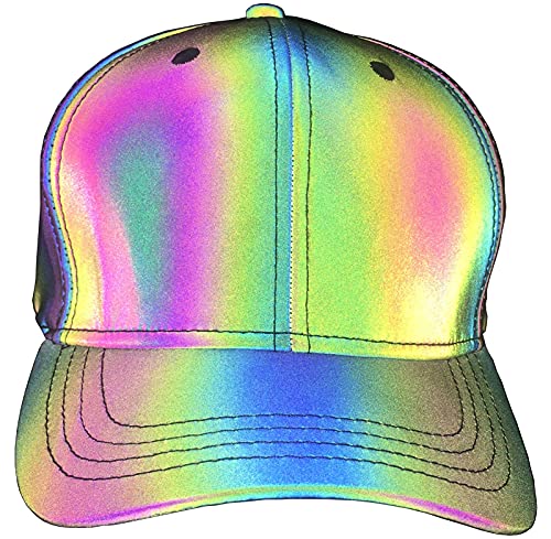 Casquette baseball arc-en-ciel réfléchissante NewL en textile fluorescent de qualité